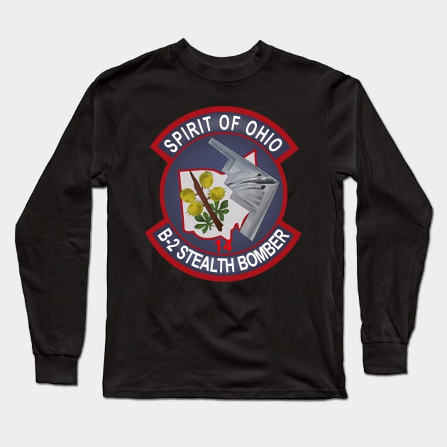 B2 - Spirit of Ohio - Stealth Bomber wo Txt Long Sleeve T-Shirt by twix123844